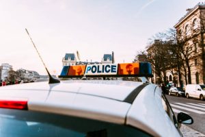 The siren of a french police car in Paris