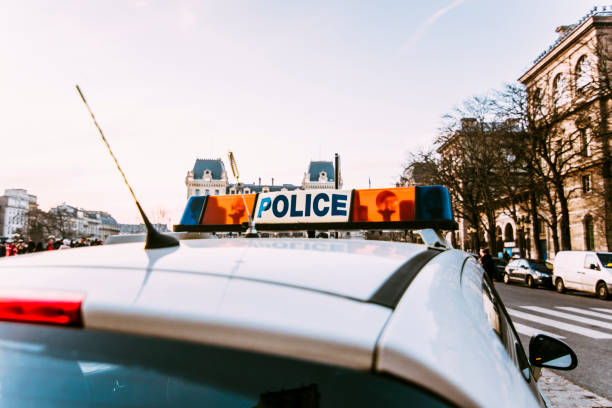 The siren of a french police car in Paris