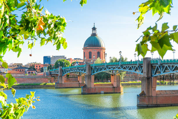 Garonne river and Dome de la Grave in Toulouse, France